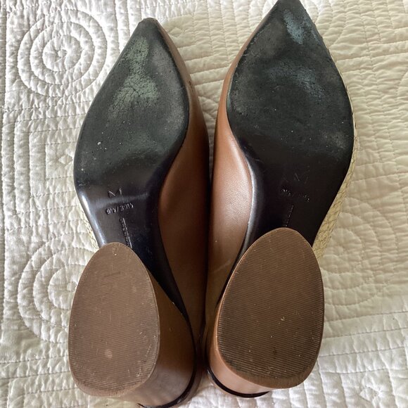 Mercedes Castillo Leather Animal Print Mules Women's Size: 9.5/39.5 - Picture 10 of 15